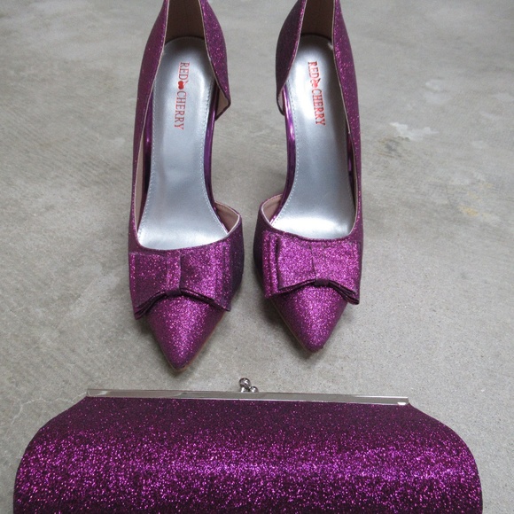 Shoes - Purple Glitter Stiletto Size 7.5